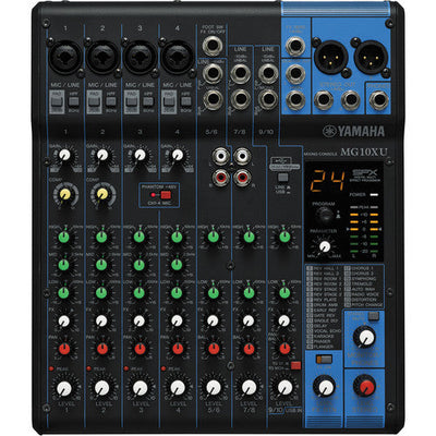 Yamaha MG10XU 10-Input Mixer with Built-In FX and 2-In/2-Out USB Interface product image