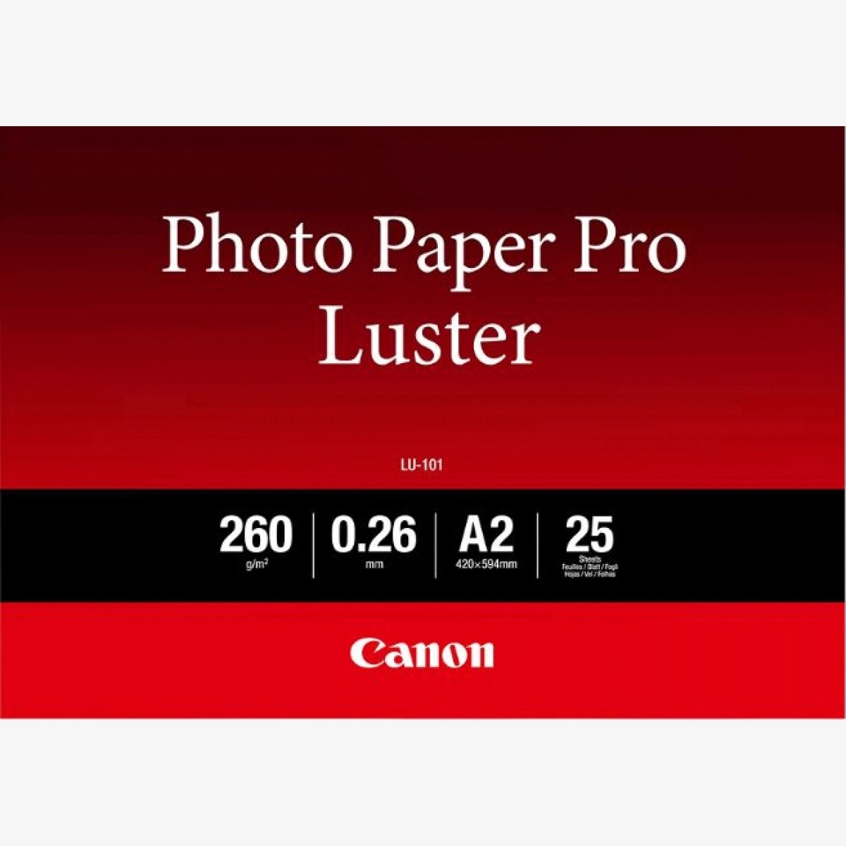Canon LU-101 Luster Photo Paper Pro A2 – 25 Sheets product image 1