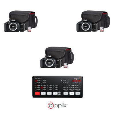 3 Canon EOS 2000D DSLR Priceless Moments Starter Bundle & Blackmagic Atem Mini Pro product image