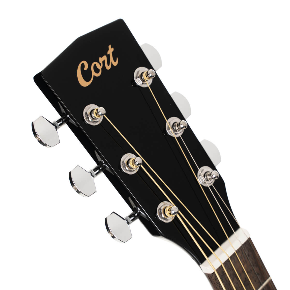 Cort L60CE BK Cutaway Acoustic-Electric Guitar – Black Gloss detail image 5