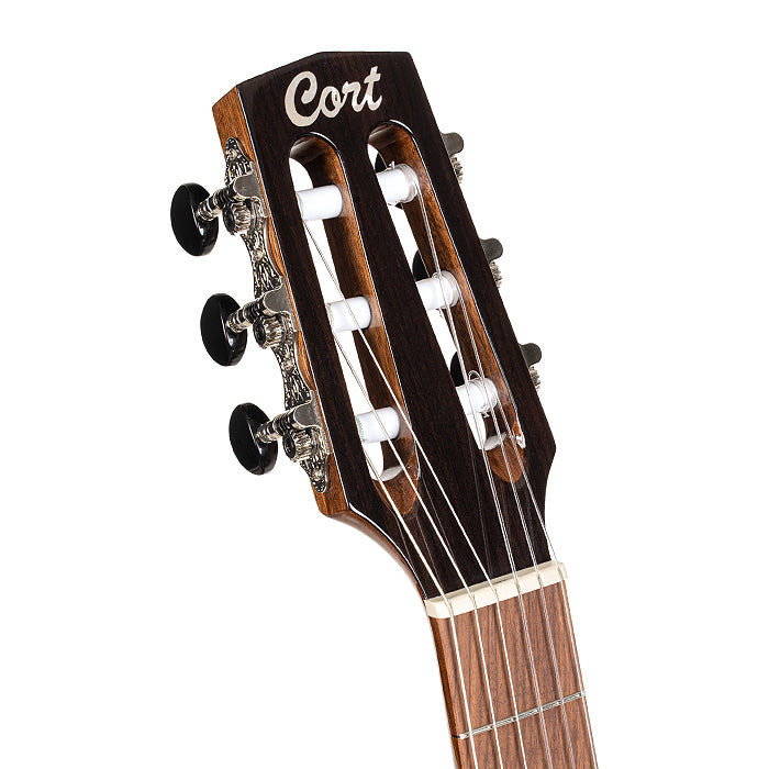 Cort Sunset Nylectric II Nylon String Classical Guitar – Black detail image 4
