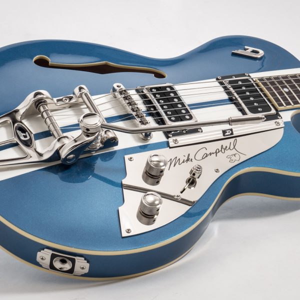 Duesenberg Alliance Mike Campbell I DTV-MC Semi Hollow Body Guitar- Catalina Blue detail image 5