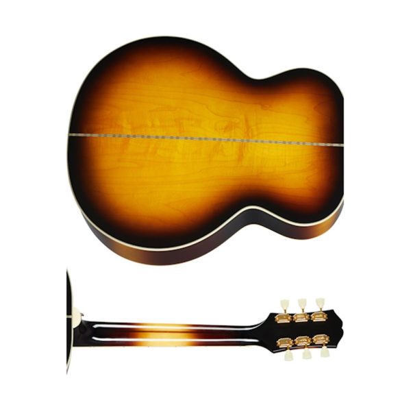 Epiphone J-200 Acoustic-electric Guitar - Aged Vintage Sunburst Gloss detail image 6