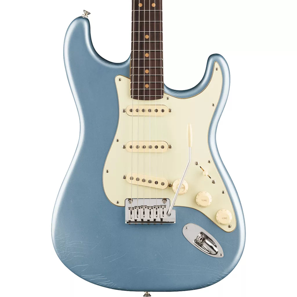 Fender American Ultra Luxe Vintage 60s Stratocaster Electric Guitar - Ice Blue Metallic product image