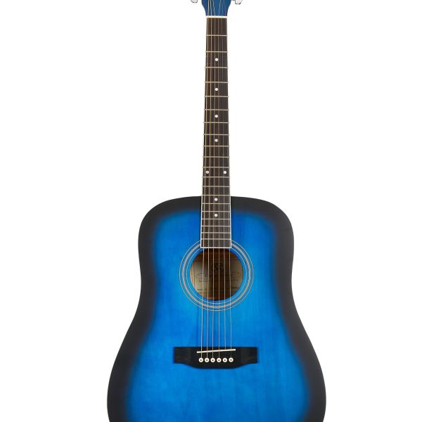 SX SD104 Dreadnought Acoustic Guitar – Blue detail image 4