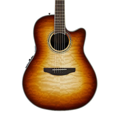 Ovation Celebrity Traditional Plus CS24X-7 Mid Cutaway Electro-Acoustic Guitar - Cognac Burst product image