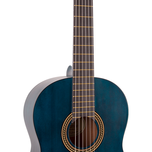 Valencia Classical 4/4 Guitar - Transparent Blue detail image 4