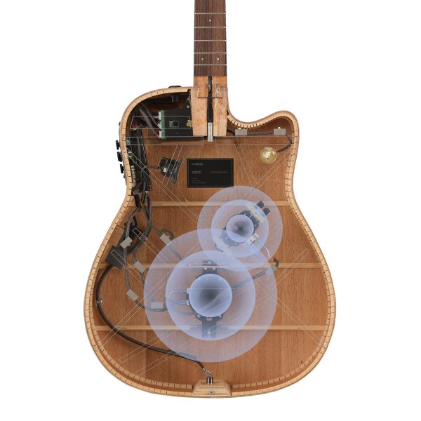 Yamaha TAG3 C TransAcoustic Dreadnought Acoustic-electric Guitar - Sand Burst detail image 12