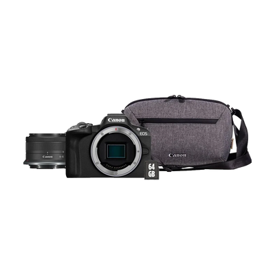 Canon EOS R50 Mirrorless Camera with 18-45mm Lens with Bag and SD Card