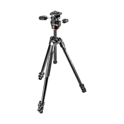 Manfrotto MK290XTA3-3W 290 Xtra Aluminium 3-Section Tripod with 3-Way Head