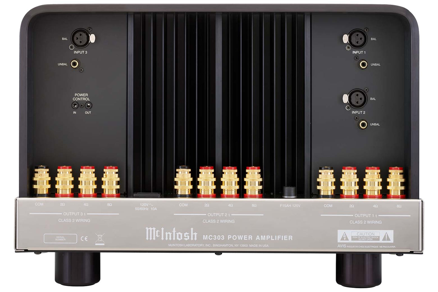 McIntosh MC303 3-Channel Solid State Amplifier - View 2