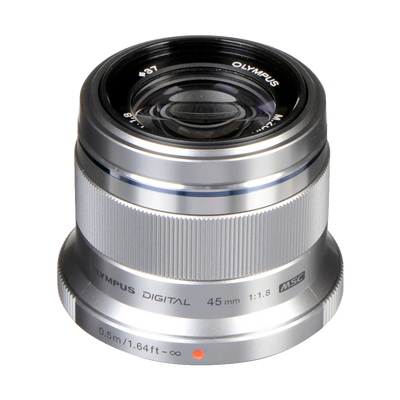 OM Systems Olympus M.Zuiko Digital 45mm f/1.8 Lens (Silver) (MFT) (Online Only. ETA 3-5 Days)