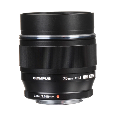 OM Systems Olympus M.Zuiko Digital ED 75mm f/1.8 Lens (Black) (MFT)
