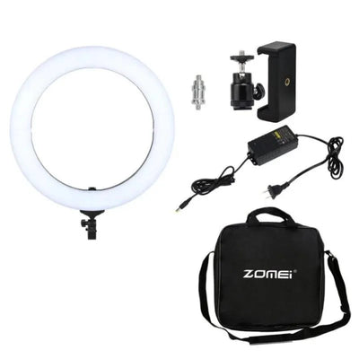 Zomei LED ring Light 14inch + Light stand + AC adapter + Phone adapter + Camera adapter + Carry Bag - Zomei - VisionSounds South Africa