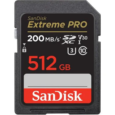 SanDisk 512GB Extreme PRO UHS-I SDXC Memory Card (200MB/s Read, 140MB/S Write) - SanDisk - VisionSounds South Africa