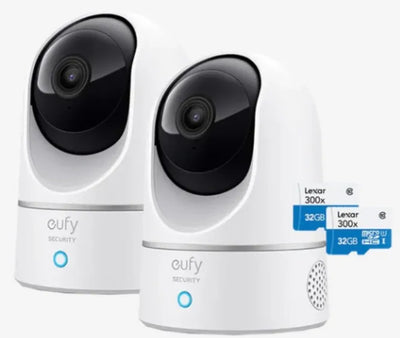Eufy Indoor Cam E220 (Twin Pack) + 2x Micro SD 32GB - Bundle - Eufy - VisionSounds South Africa