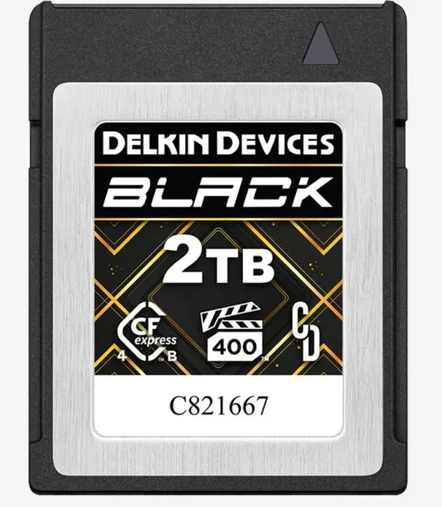 Delkin Devices Black 2TB VPG400 CFexpress Type B 4.0 Memory Card (3700 MB/s Read, 3220 MB/s Write) - Delkin - VisionSounds South Africa