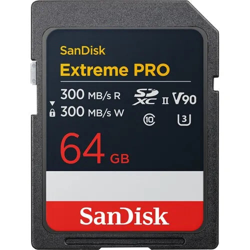 SanDisk 64GB Extreme PRO UHS-II SDXC Memory Card (300MB/S Read, 300MB/s Write) - SanDisk - VisionSounds South Africa