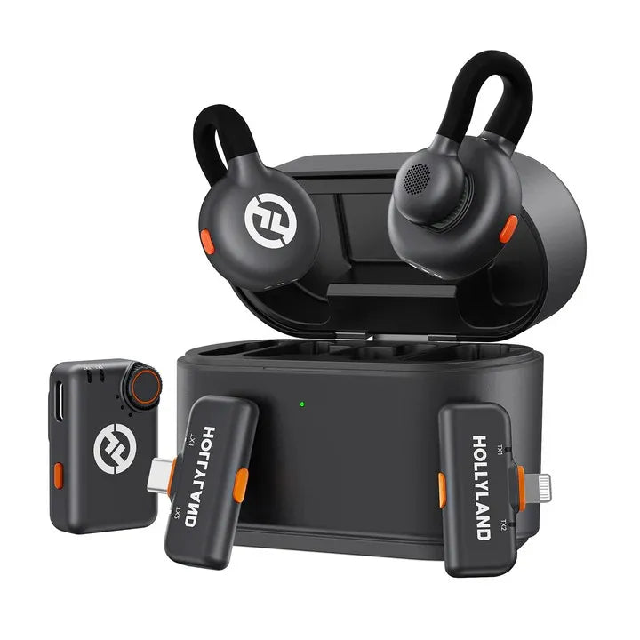 Hollyland LARK M2S Ultimate Combo 2-Person Wireless Microphone System for Cameras and Mobile Devices (2.4 GHz, Space Gray) - Hollyland - VisionSounds South Africa