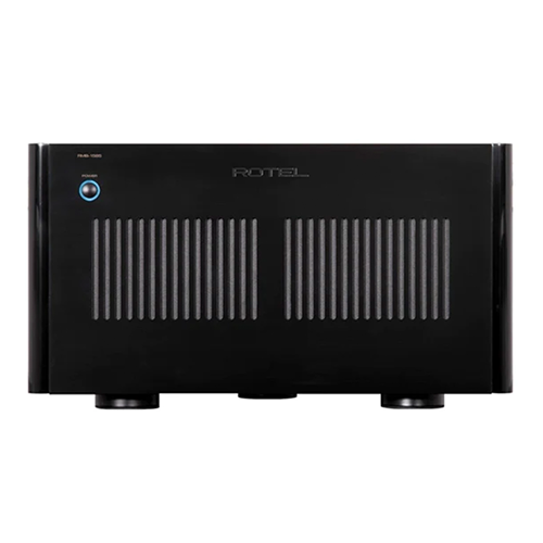 Rotel RMB-1585 multi-channel power amplifier showing key amplifier specifications