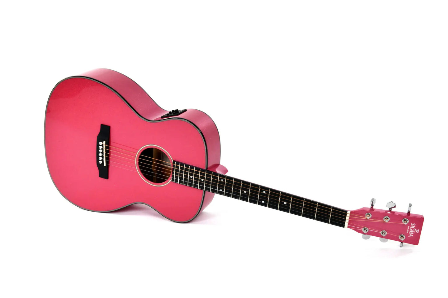 Sigma Acoustic Guitar OOOM1EMFP- Pink Sparkle detail image 3