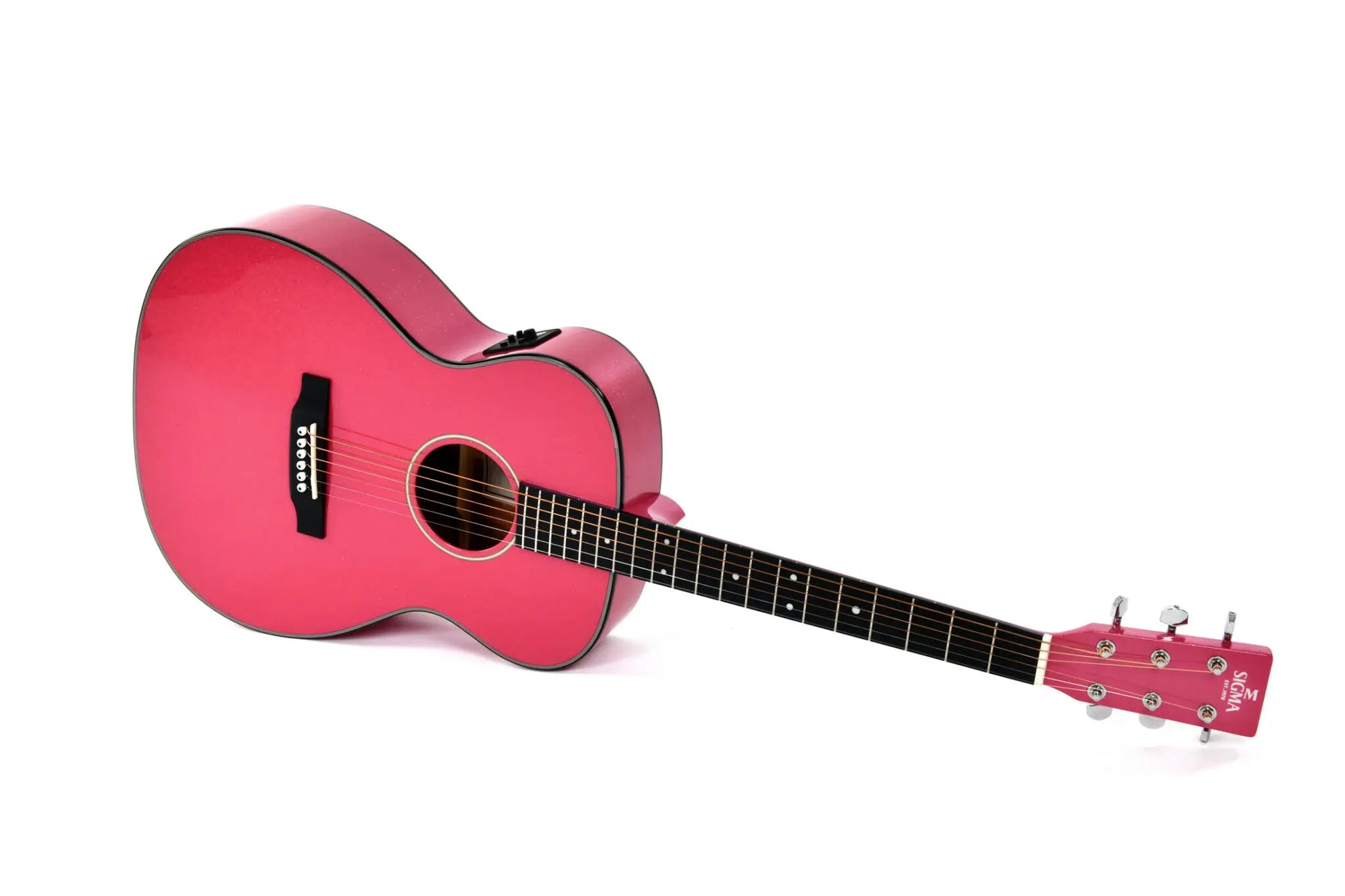 Sigma Acoustic Guitar OOOM1EMFP- Pink Sparkle detail image 3