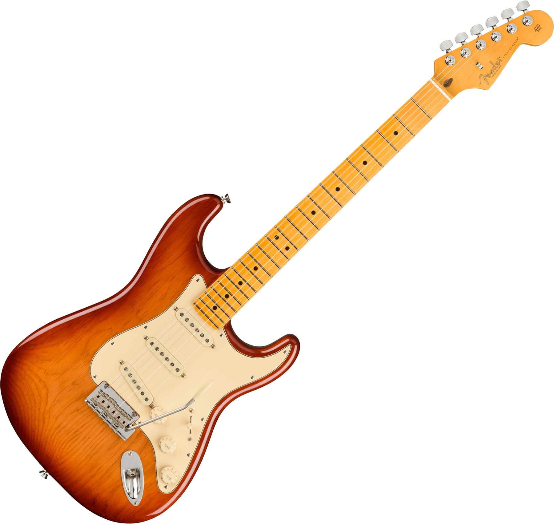 Fender American Pro II Stratocaster - Guitar, Sienna Sunburst detail image 2