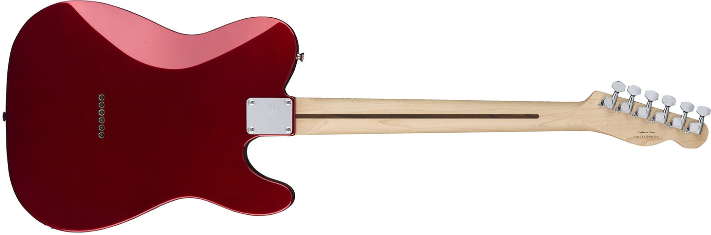 Fender Squier Left Handed Contemporary Tele Electric Guitar HH Dark Metallic Red M/N detail image 2