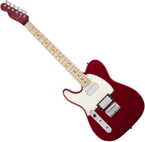 Fender Squier Left Handed Contemporary Tele Electric Guitar HH Dark Metallic Red M/N detail image 4