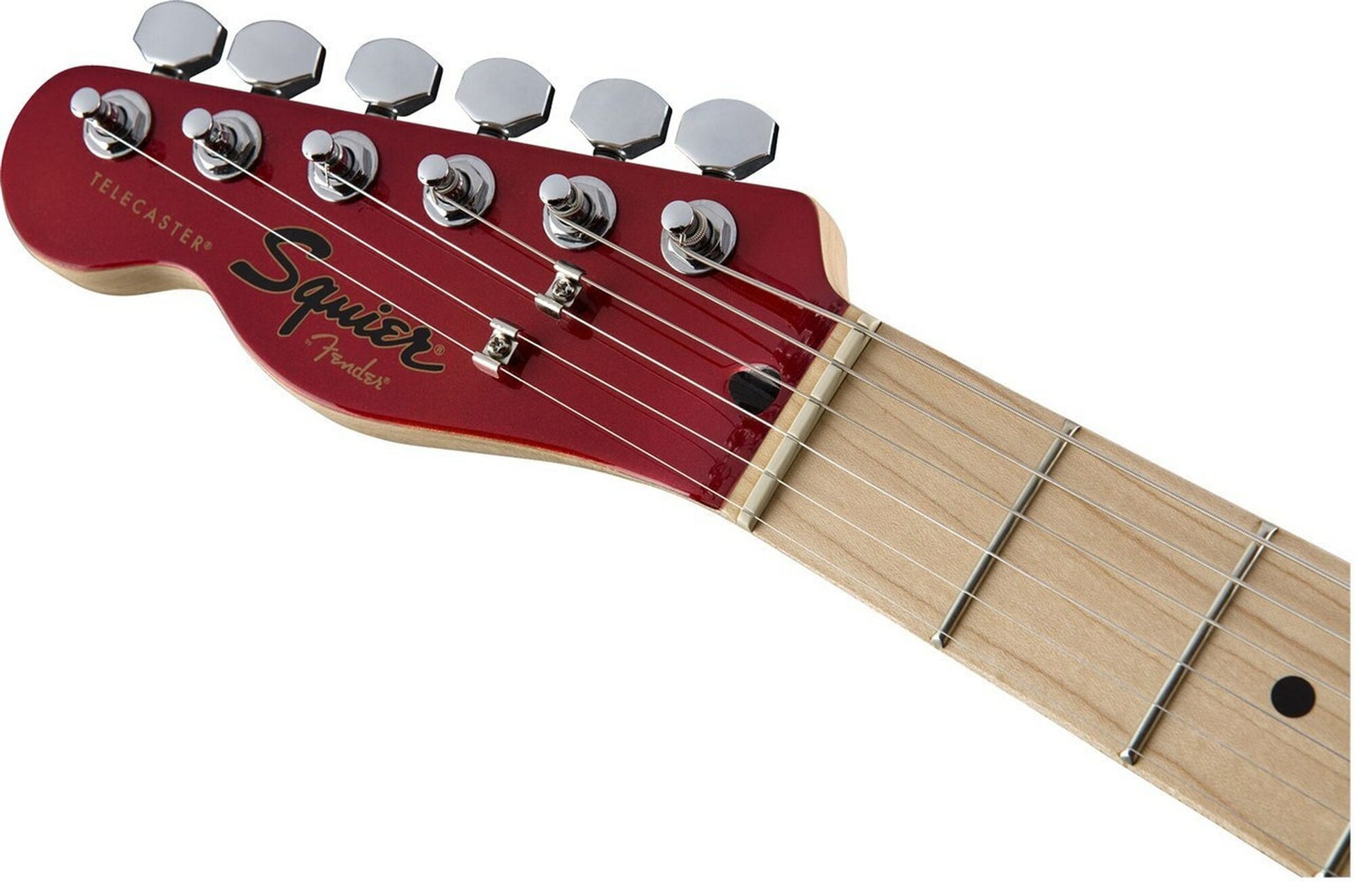 Fender Squier Left Handed Contemporary Tele Electric Guitar HH Dark Metallic Red M/N detail image 3
