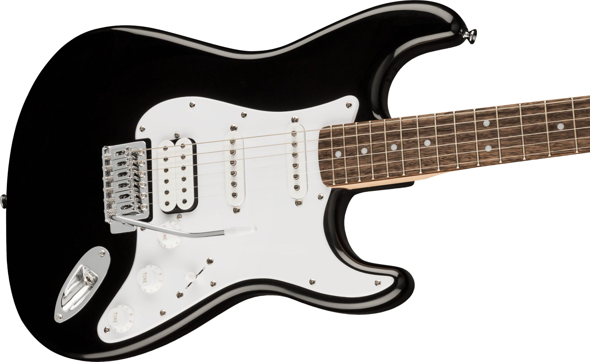 Fender Squier Bullet Stratocaster HSS Electric Guitar – Tremolo – Black detail image 3
