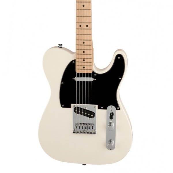 Fender Squier FSR Bullet Telecaster Maple Fingerboard, Black Pickguard - Olympic White detail image 6