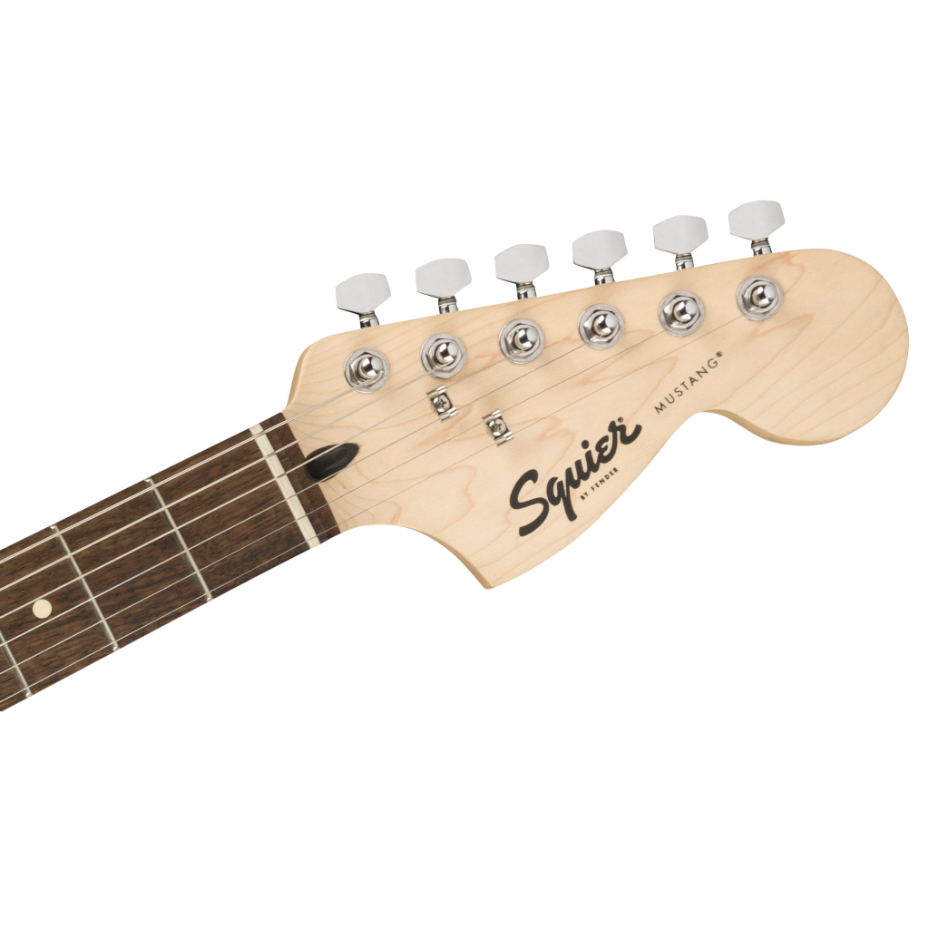 Fender Squier FSR Bullet Mustang HH Electric Guitar - Black w/ Gold Competition Stripes detail image 5