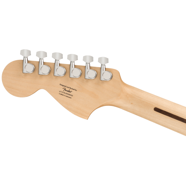 Fender Squier FSR Bullet Mustang HH Electric Guitar - Black w/ Gold Competition Stripes detail image 11