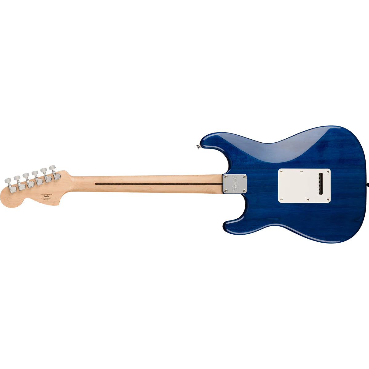 Fender Squier FSR Affinity Series Stratocaster QMT Electric Guitar - Sapphire Blue Transparent detail image 3