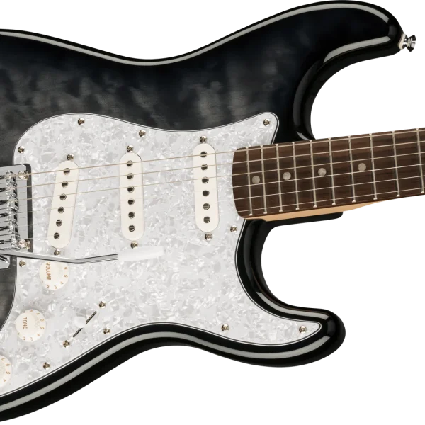 Fender Squier FSR Affinity Series Stratocaster QMT Electric Guitar - Black Burst detail image 8