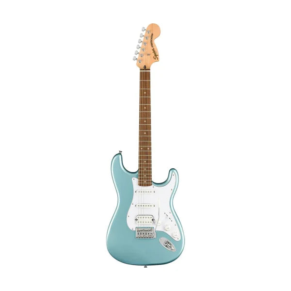 Fender Squier FSR Affinity Series HSS Stratocaster Electric Guitar, Laurel FB, Ice Blue Metallic detail image 6