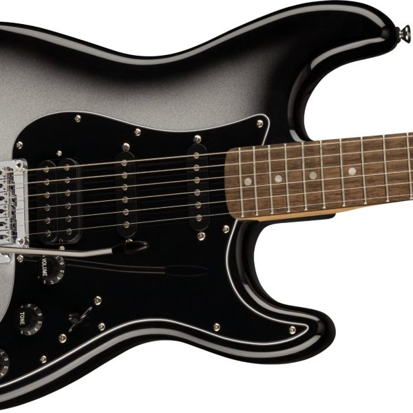 Fender Squier FSR Affinity Series Stratocaster HSS, Laurel Fingerboard, Black Pickguard, Silverburst detail image 10