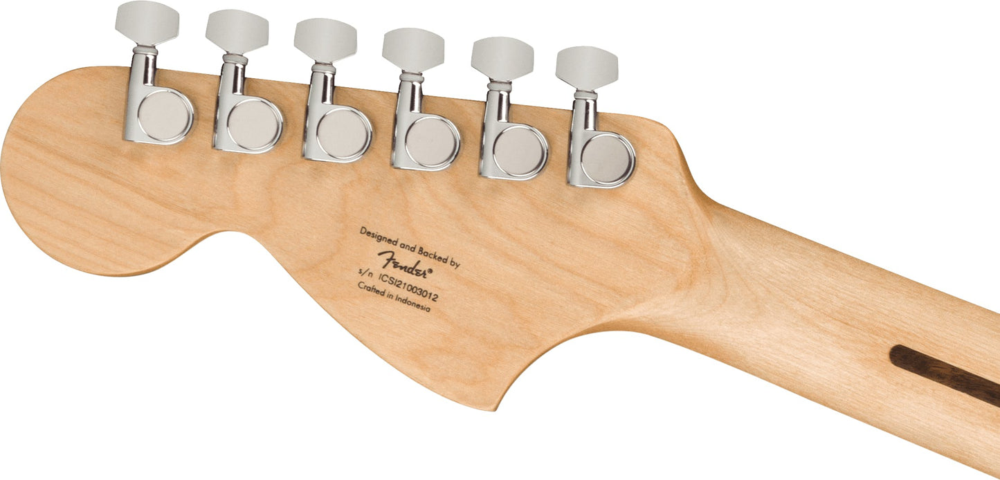 Fender Squier FSR Affinity Series Stratocaster HSS, Laurel Fingerboard, Black Pickguard, Silverburst detail image 6