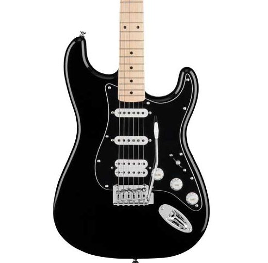 Fender Squier FSR Affinity Series Stratocaster HSS, Maple Fingerboard, Black Pickguard - Black product image