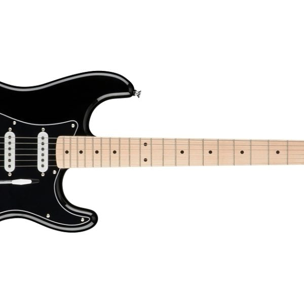 Fender Squier FSR Affinity Series Stratocaster HSS, Maple Fingerboard, Black Pickguard - Black detail image 6