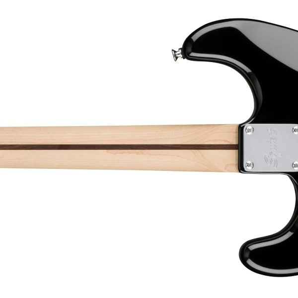 Fender Squier FSR Affinity Series Stratocaster HSS, Maple Fingerboard, Black Pickguard - Black detail image 7