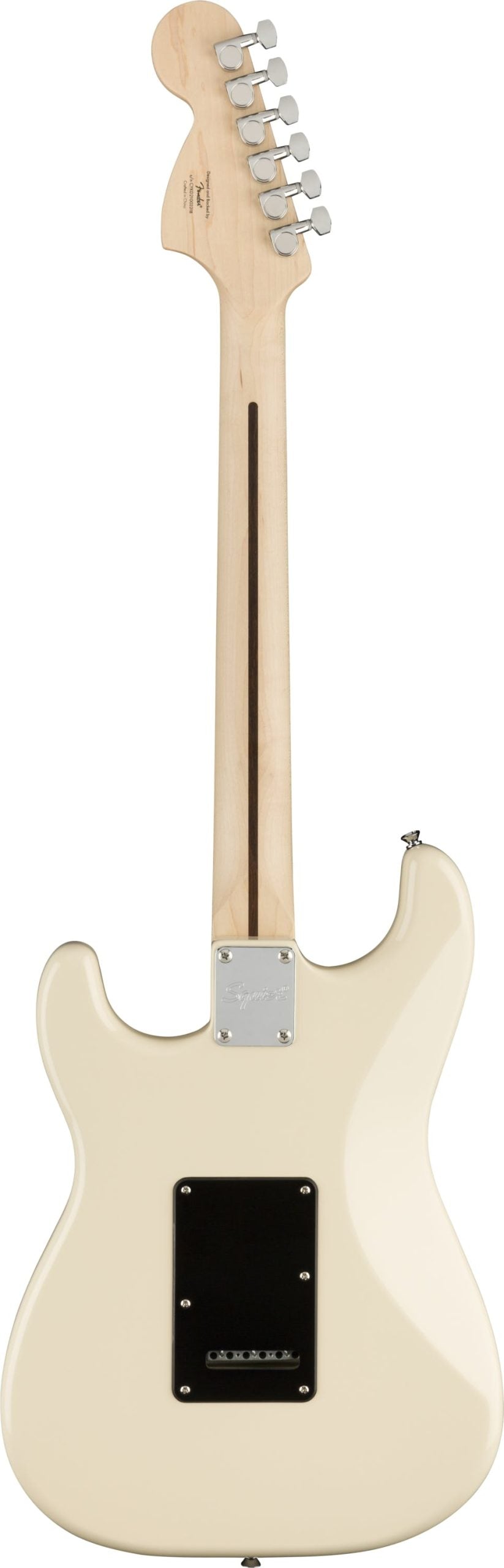 Fender Squier Affinity Stratocaster HSS Electric Guitar – Olympic White with Indian Laurel Fingerboard detail image 3