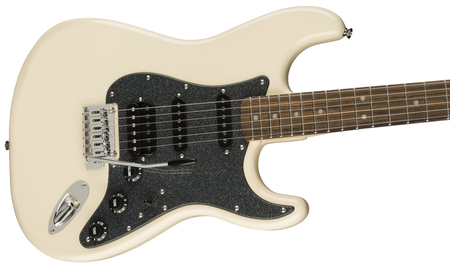 Fender Squier Affinity Stratocaster HSS Electric Guitar – Olympic White with Indian Laurel Fingerboard detail image 4