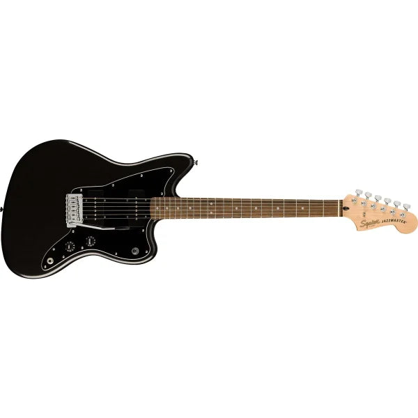 Fender Squier FSR Affinity Series Jazzmaster Electric Guitar Metallic - Black w/ Black Pickguard detail image 5
