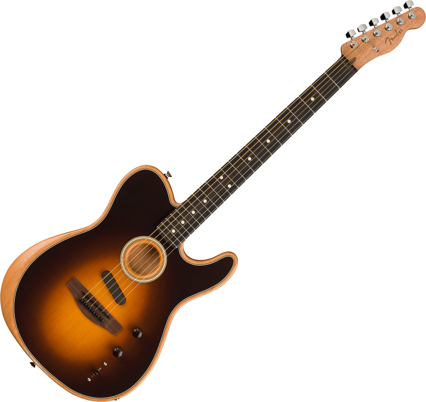 Fender Acoustasonic Player Telecaster Acoustic-electric Guitar - Shadow Burst with Rosewood Fingerboard detail image 2