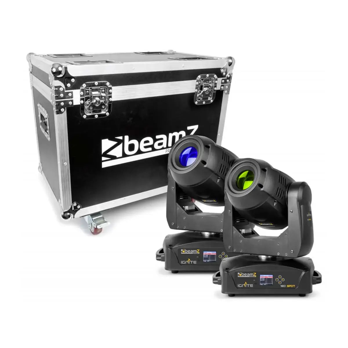 Beamz Ignite180S LED Moving Head Spot 2pc In Flightcase - Beamz - VisionSounds South Africa