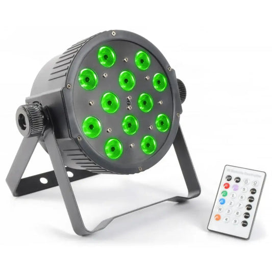 Beamz LED FLATPAR 12X 3W RGB LEDS DMX IR - Beamz - VisionSounds South Africa