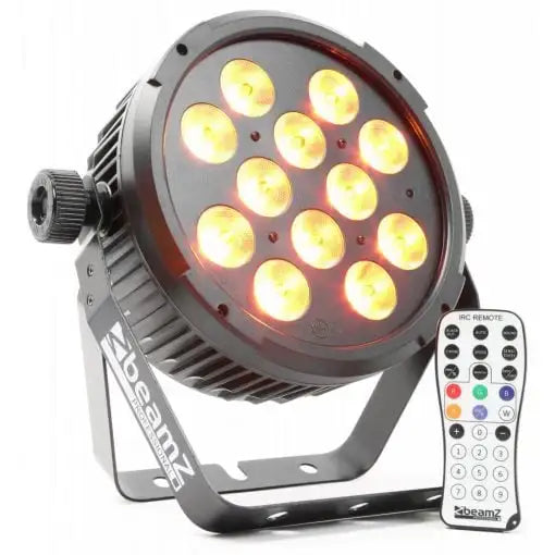Beamz BT300 LED FLAT PAR IP20 12x 10W RGBAWUV - Beamz - VisionSounds South Africa