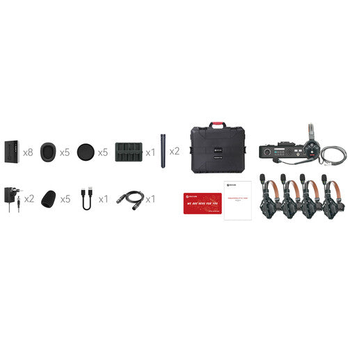Hollyland Solidcom C1 Pro-Hub4S ENC 5-Person Full-Duplex Wireless Intercom System with Hub (1.9 GHz) detail image 12